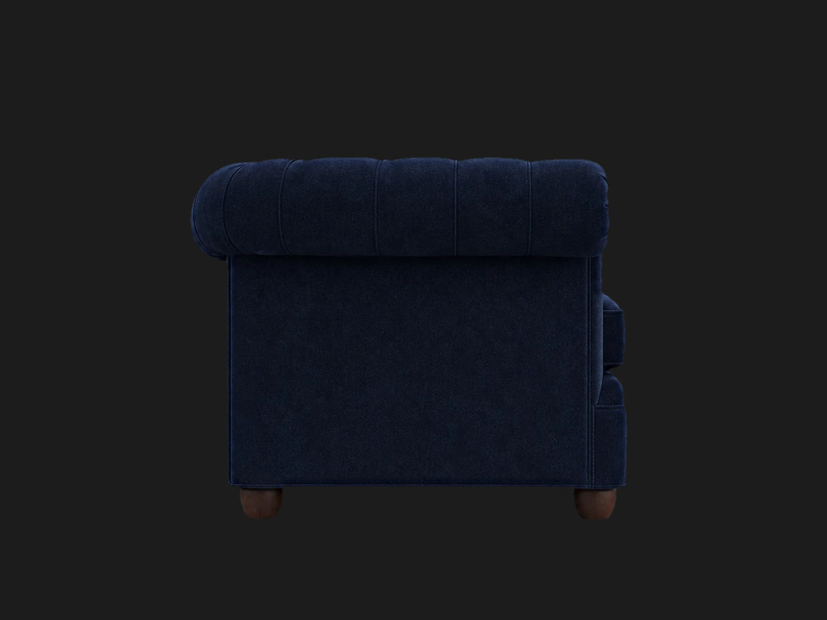 TRS-SF-007 sofa side view in velvet midnight