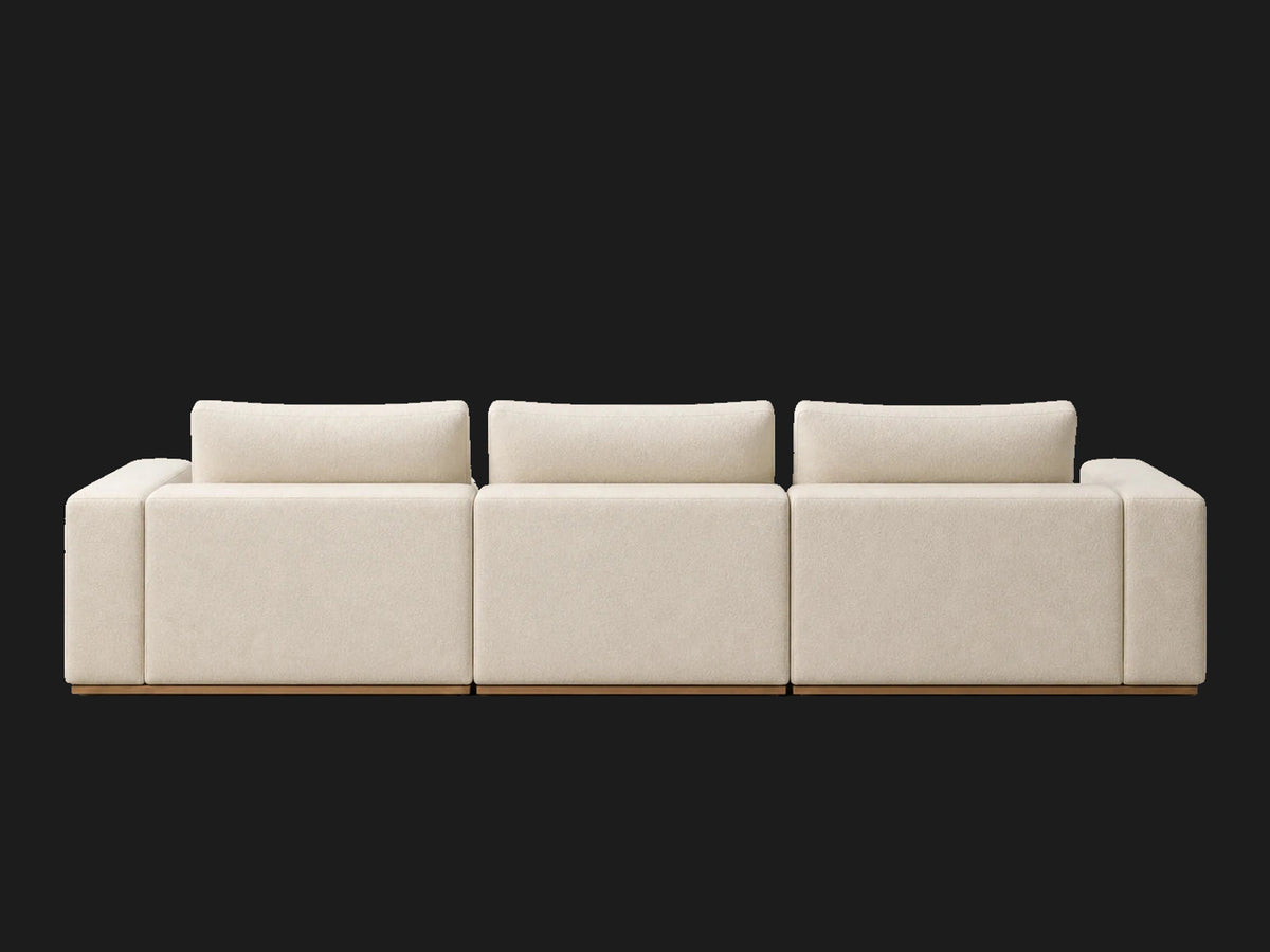 TRS-SF-OPT01 sofa back view in Italian Brushed Wool Vanilla