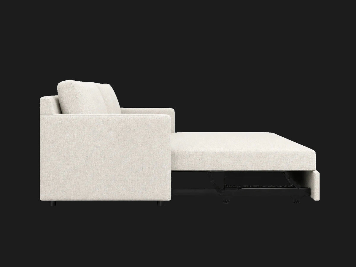 Pacifica sleeper sofa, side open view