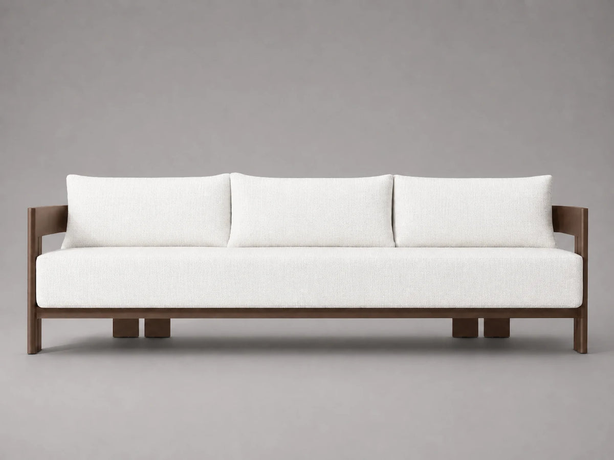 outdoor-sofa-wood-frame-performance-fabric #Fabric & Color_Performance Woven Chenille Lace