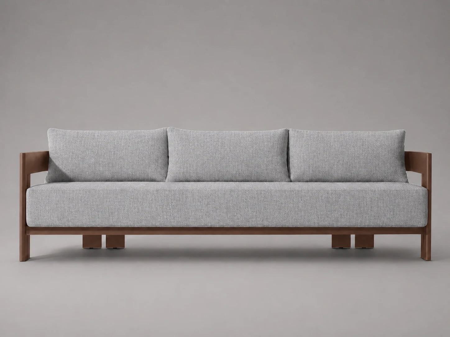 outdoor-sofa-wood-frame-performance-fabric #Fabric & Color_Performance Woven Chenille Steel