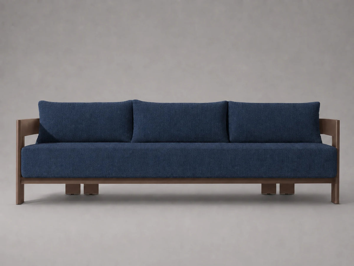 outdoor-sofa-wood-frame-performance-fabric #Fabric & Color_Performance Linen Weave Bay