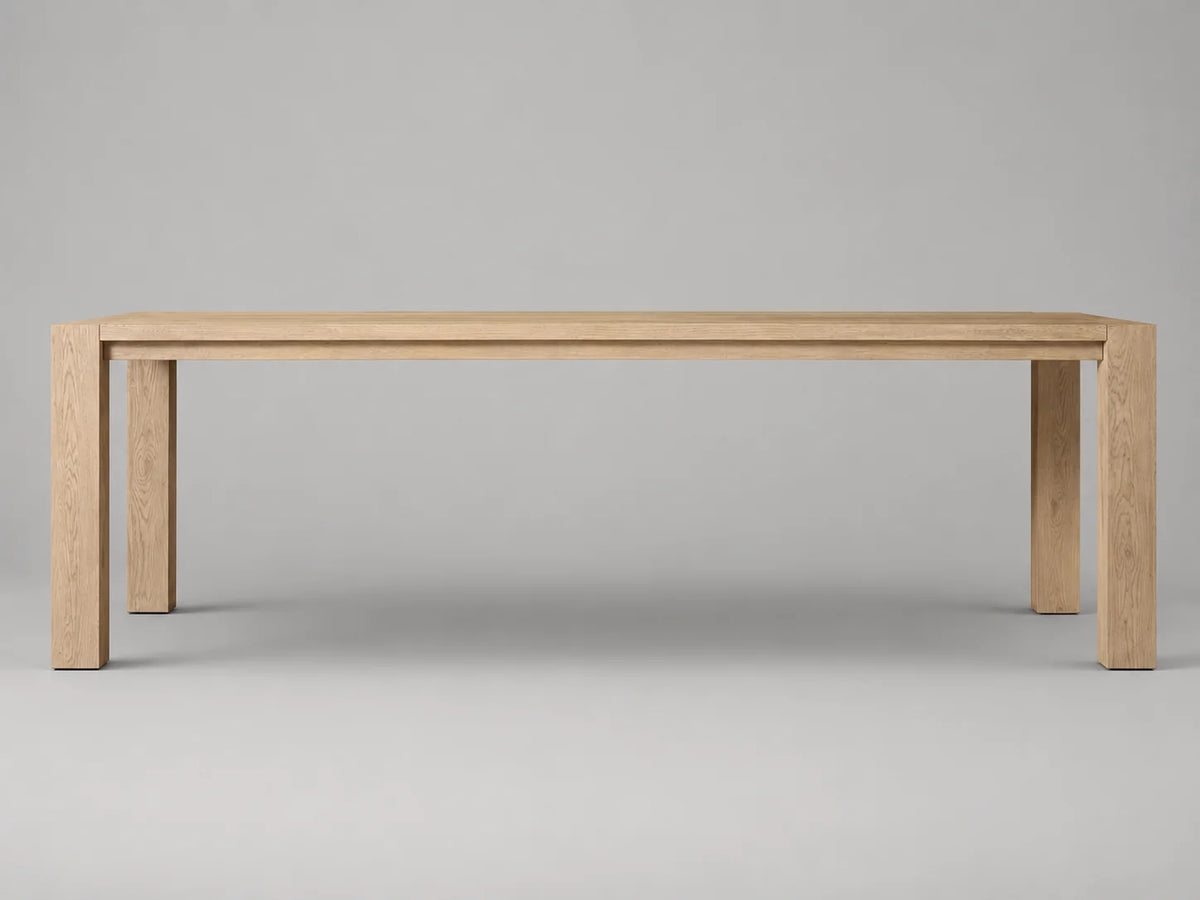 Expandable Solid Oak Dining Table，8-10 seats