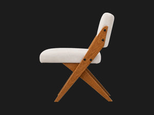 Teak Dining Chairs, Performance Fabric