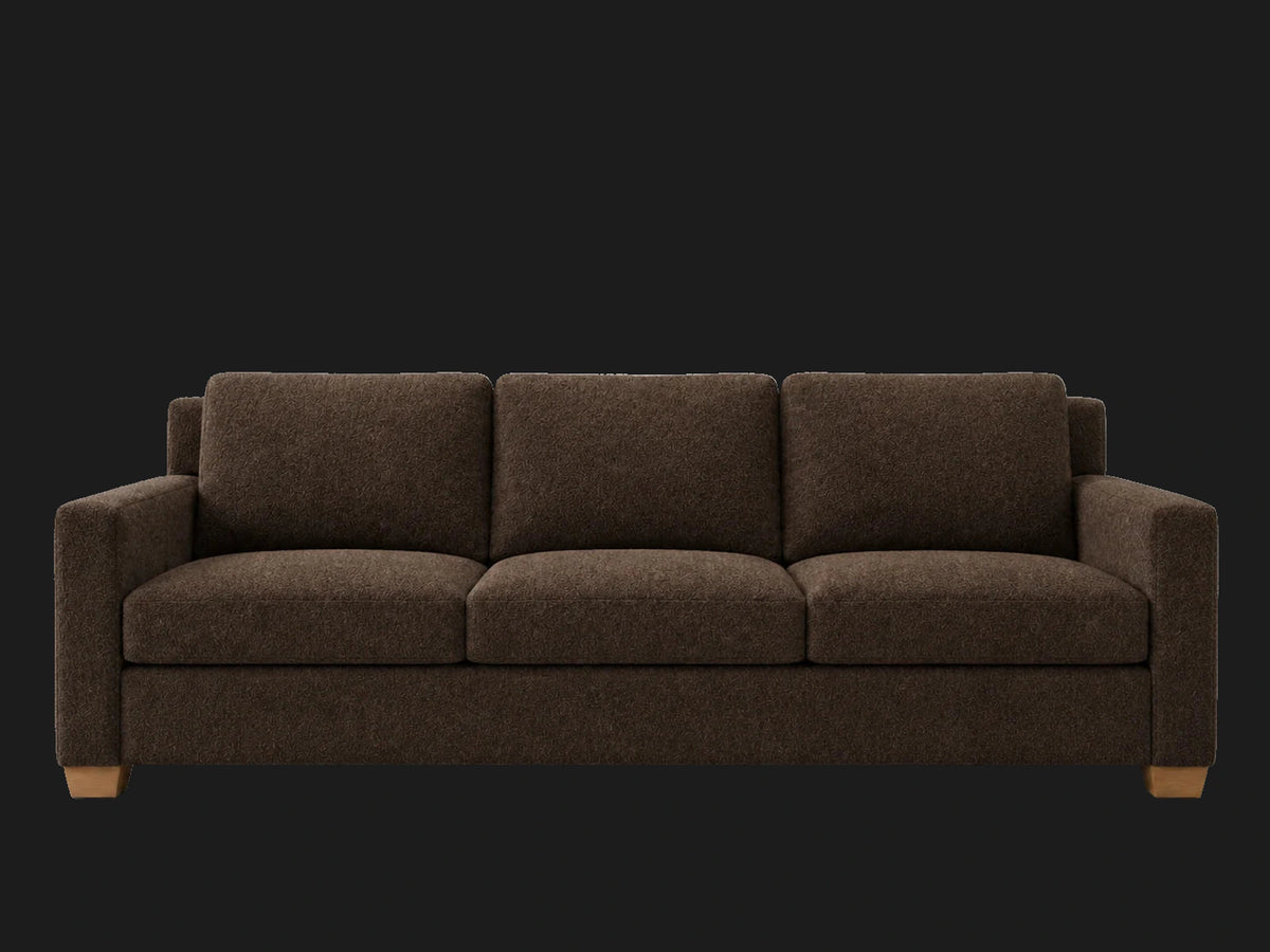 The Nicola Modular Sectional in Italian Brushed Wool Cocoa - front #Fabric & Color_Italian Brushed Wool Cocoa