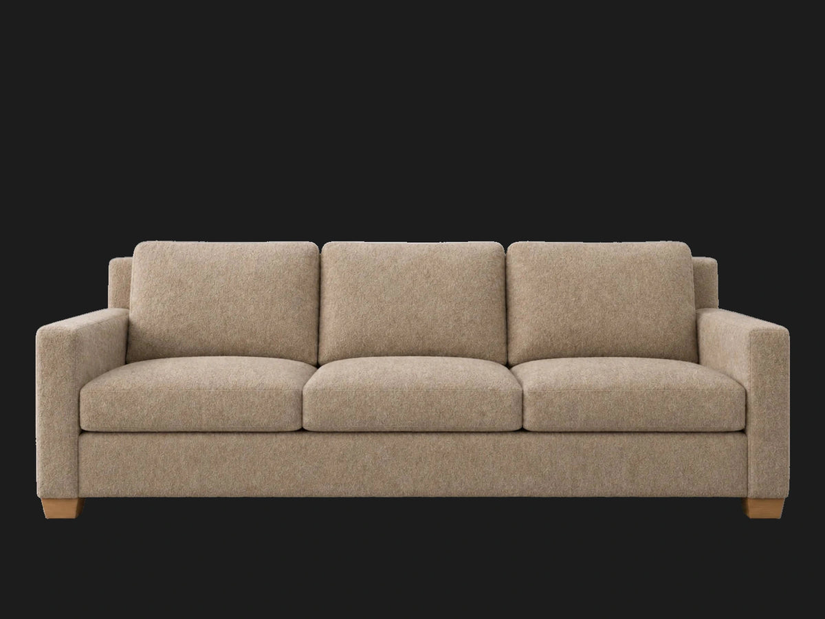 The Nicola Modular Sectional in Italian Brushed Wool Fox - front #Fabric & Color_Italian Brushed Wool Fox