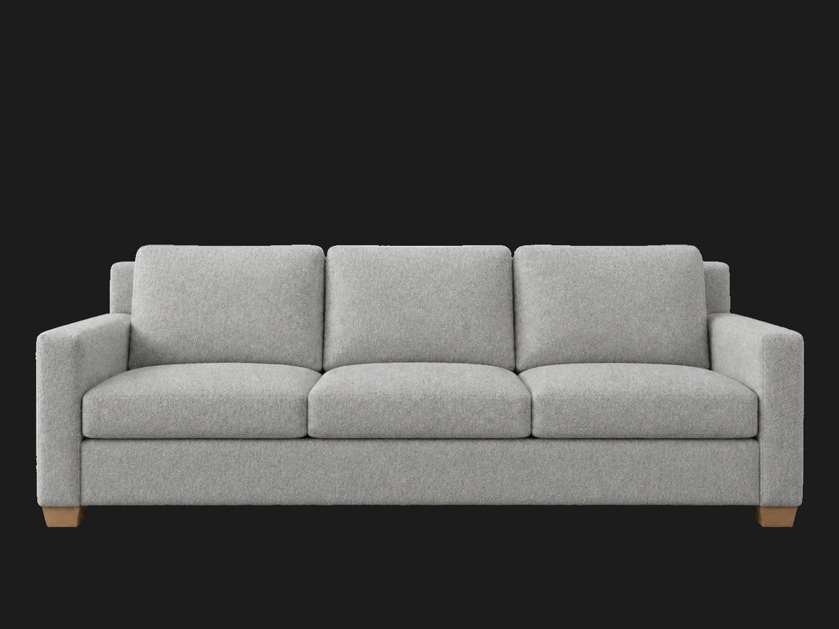 The Nicola Modular Sectional in Italian Brushed Wool Moon - front #Fabric & Color_Italian Brushed Wool Moon