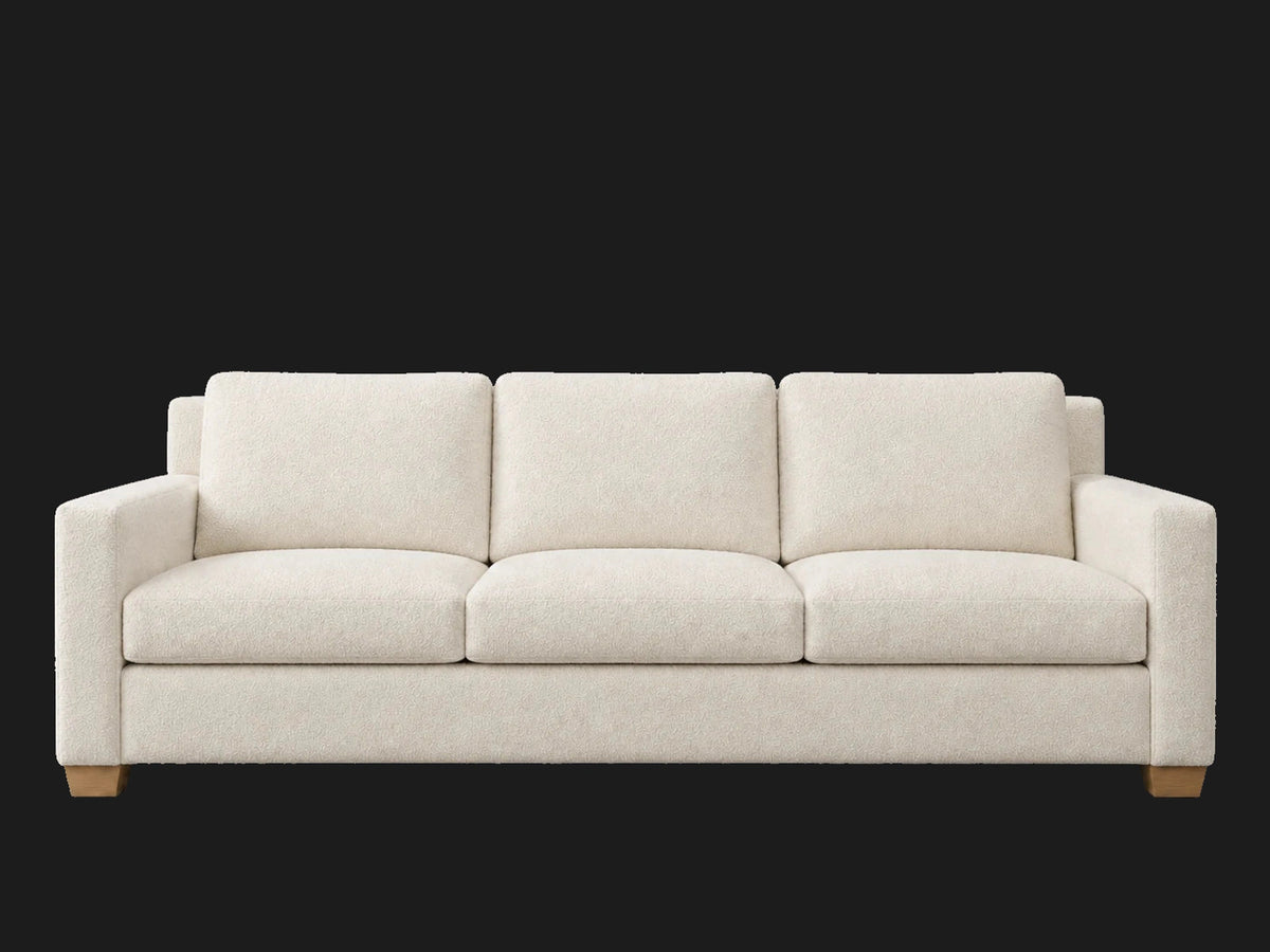 The Nicola Modular Sectional in Italian Brushed Wool Vanilla - front #Fabric & Color_Italian Brushed Wool Vanilla