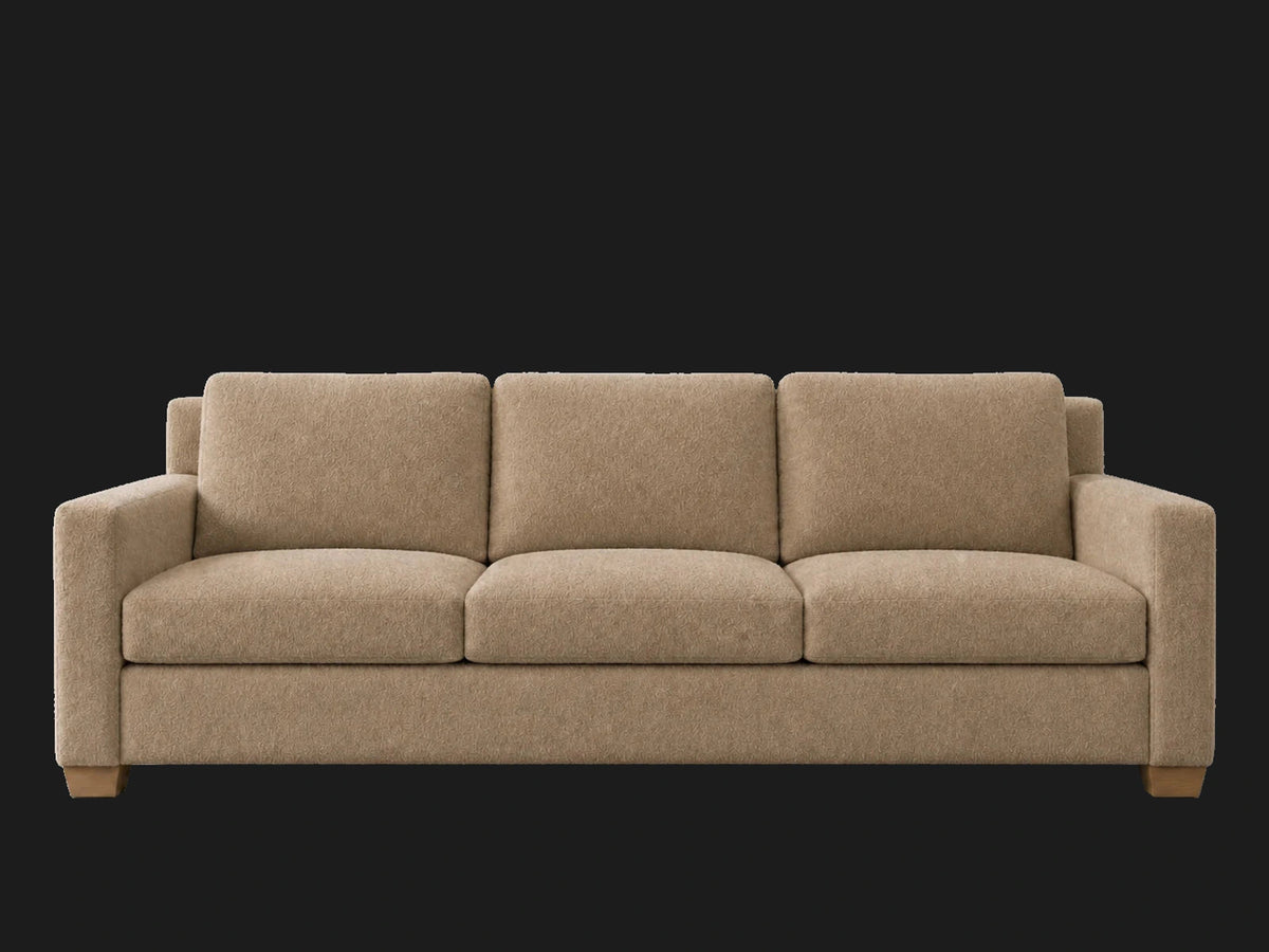 The Nicola Modular Sectional in Mohair Almond - front #Fabric & Color_Mohair Almond