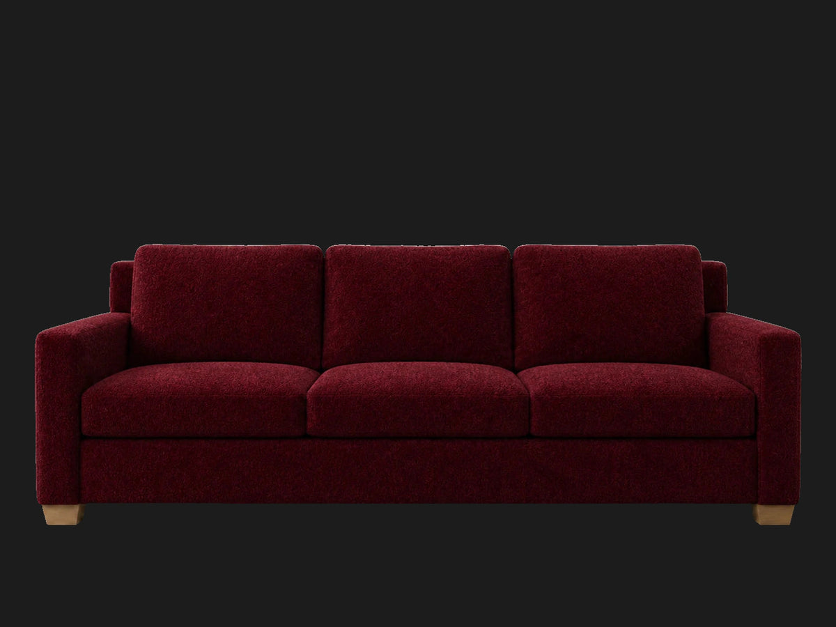 The Nicola Modular Sectional in Mohair Crimson - front #Fabric & Color_Mohair Crimson