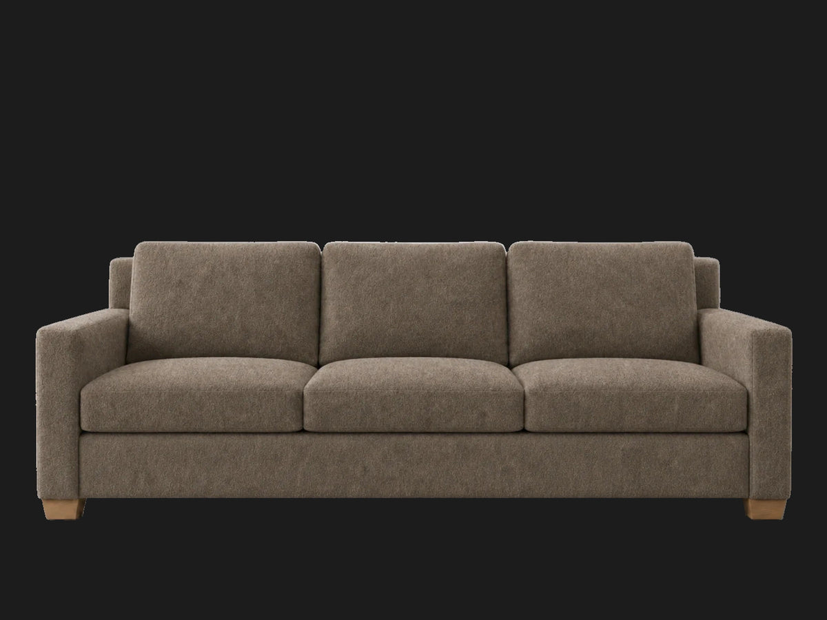 The Nicola Modular Sectional in Mohair Mink - front #Fabric & Color_Mohair Mink