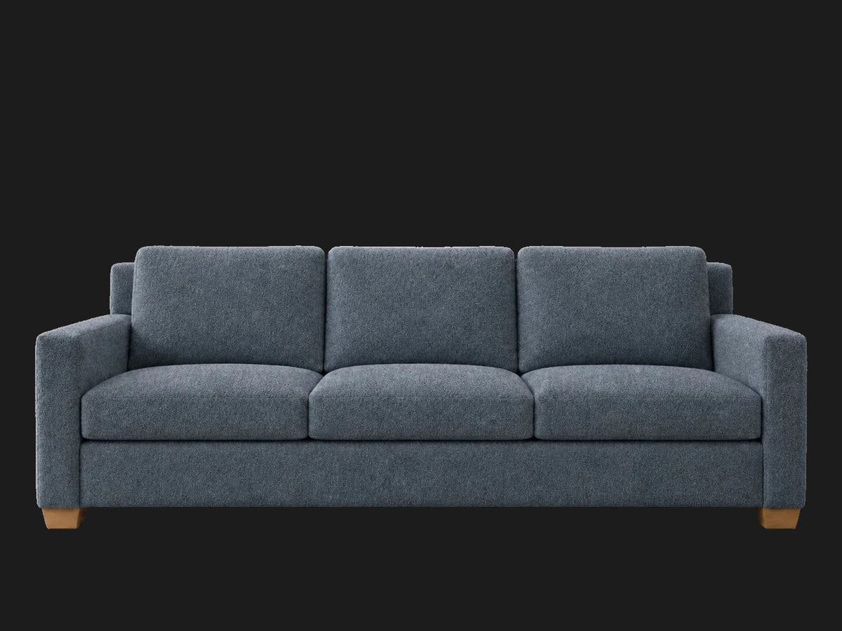 The Nicola Modular Sectional in Mohair Slate Blue - front #Fabric & Color_Mohair Slate Blue