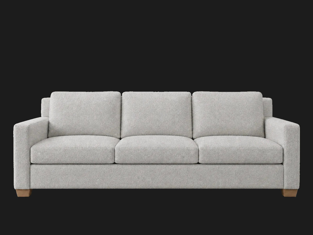 The Nicola Modular Sectional in Performance Linen Weave Cloud - front #Fabric & Color_Performance Linen Weave Cloud