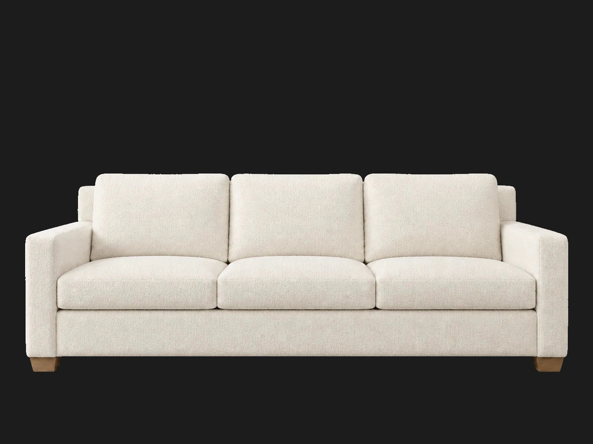 The Nicola Modular Sectional in Performance Linen Weave Flour - front #Fabric & Color_Performance Linen Weave Flour