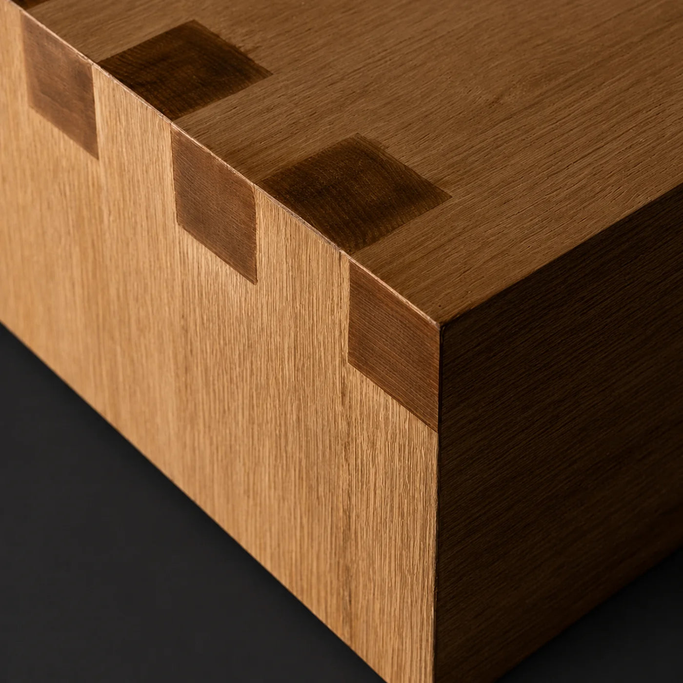 Prepared solid wood edge and exposed joinery surface