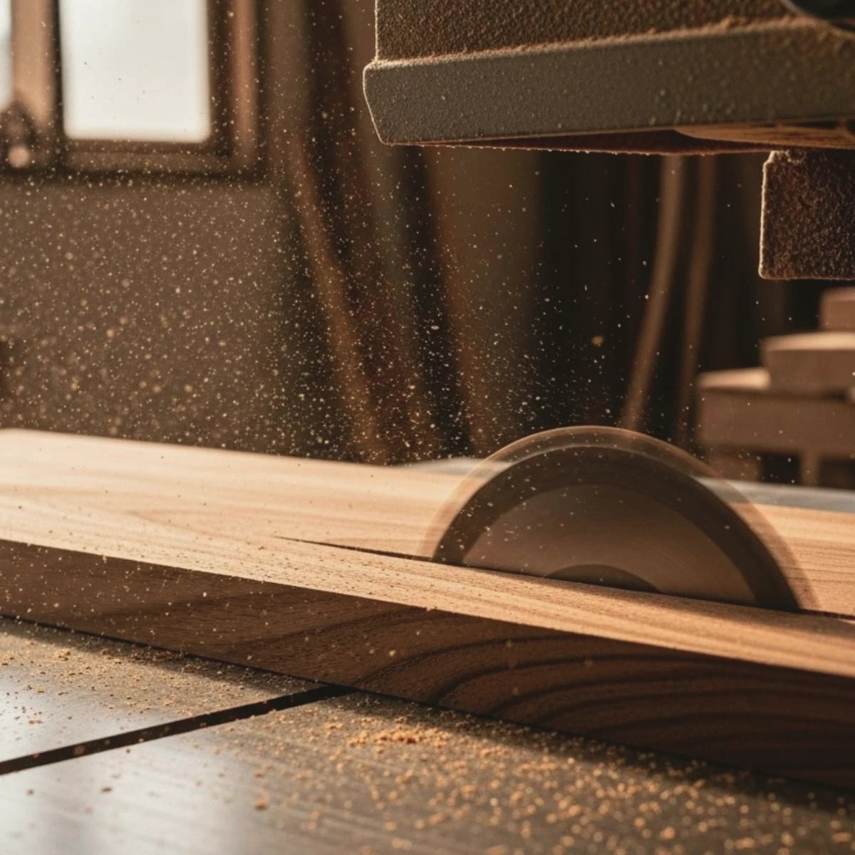Precision cutting solid wood on a saw table
