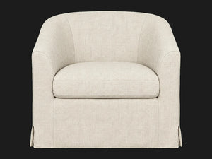 Ziki Slipcovered Swivel Chair